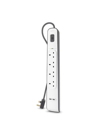 توصيلة كهرباء ب4 منافذ ثلاثية ومنفذين يو اس بي من بيلكن