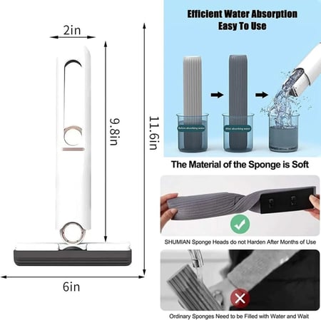 ميني موب | ممسحة صغيرة ذكية متعددة الاستخدامات لتنظيف وشفط الماء