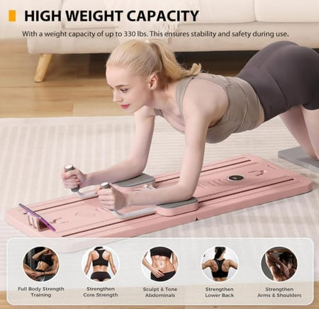 لوح التمارين 5 في 1 جهاز بيلاتيس متعدد التمارين قابل للطي للاستخدام المنزلي متعدد الألوان