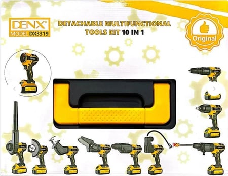 شنطة معدات متعددة الاستخدامات 10 في 1 تعمل بالبطارية dx3319