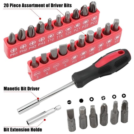 مجموعة مفكات وادوات منزلية مكونة من 39 قطعة مناسبة للمنزل والمكتب والسيارة من دينكس DX3301