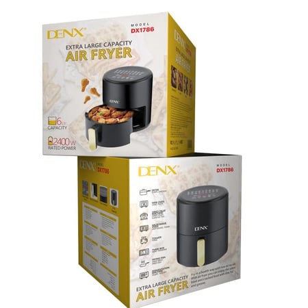 قلاية هوائية مزودة بشاشة تحكم رقمية بسعة 4 لتر | 2400 واط | DX1786