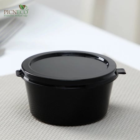 Black sauce cans with lid