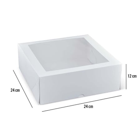 علب كيك ابيض