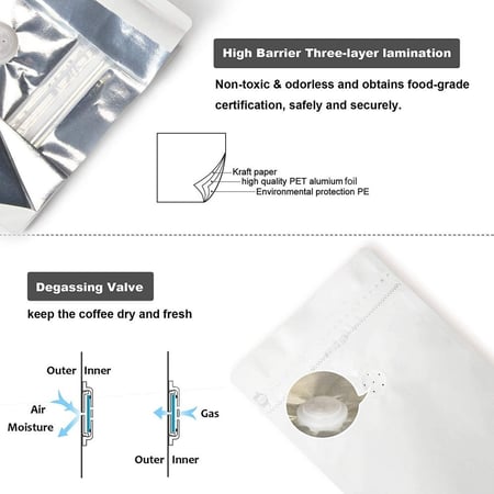 اكياس قهوة ابيض