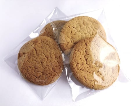 اكياس كوكيز شفاف وسط ساده (100) كيس