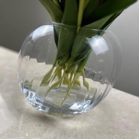 مزهرية زجاجية ستايل فقاعة