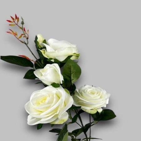 غصن روز مكون من خمس زهور -متوفر اكثر من للون