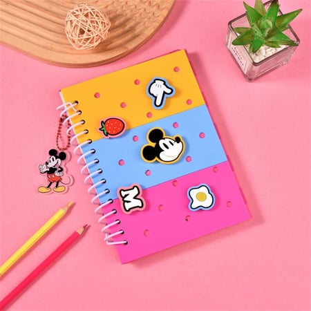 دفتر سلك بغلاف بفتحات من مجموعة ديزني ميكي فود  80 صفحة