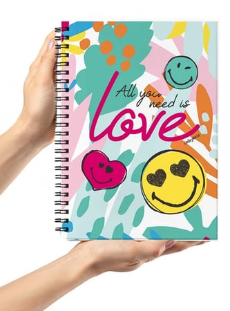 دفتر سلك - 64 ورقة - من مجموعة وجوه الإبتسامة