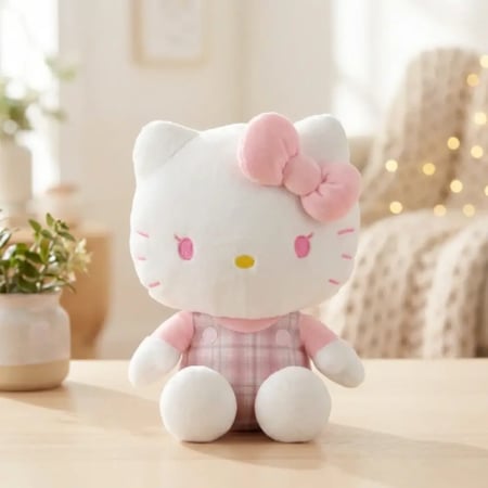 دمية محشوة هيلو كيتي وردي وضعية الجلوس 25 سم من سانريو – ميني سو