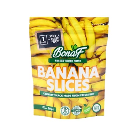 شرائح الموز المجففة بالتبريد 30 جرام