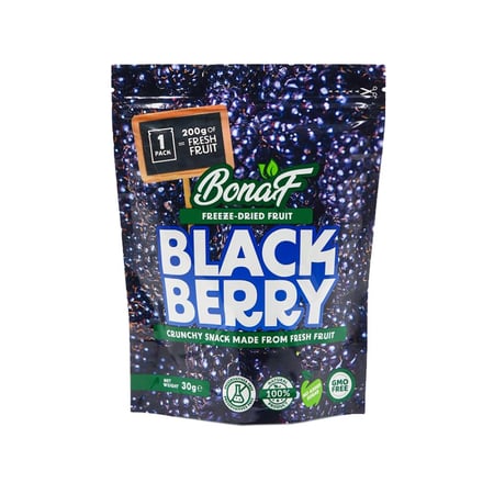 حبات التوت الأسود المجففة بالتبريد 30 جرام