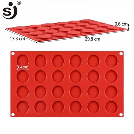 قالب سيليكون دائري مقاس 3 عمق 1 سم تقريباً