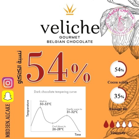 شوكولاتة بلجيكية داكنة 54% | فيليتش 500جرام