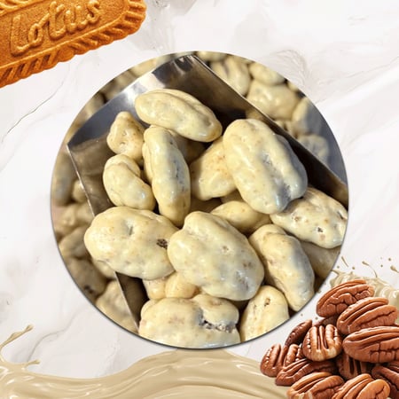 دراجية البيكان مع الشوكولاتة البيضاء و اللوتس