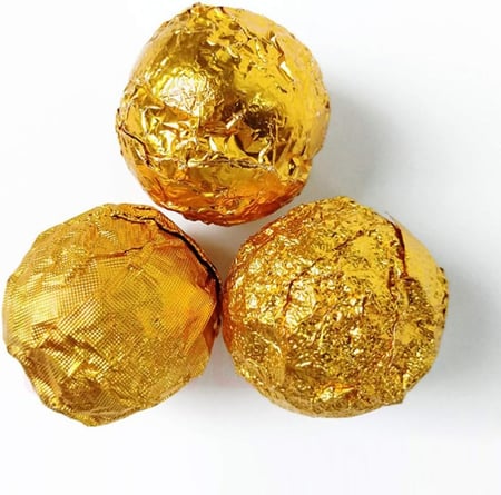 ورق تغليف الشوكولاتة ذهبي 15جرام (50حبة تقريبا)