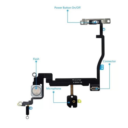 كيبل زر التشغيل والفلاش ايفون 14