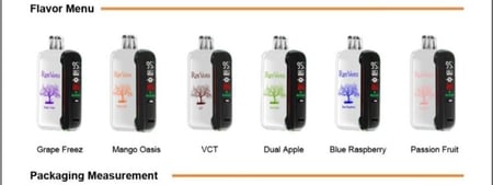 سحبة جاهزة من ريب فيب 20 الف موشة 50مج Ripe Vapes 20K Puff Disposable