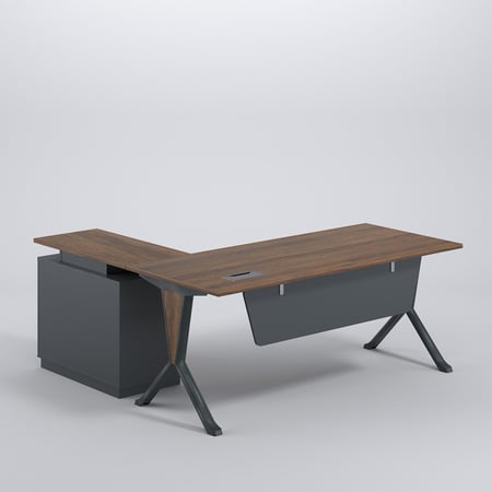 شراء مكتب عصري ميلامين خشب مودرن 140سم - المود الحديث