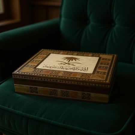 علبة او صندوق من خشب فاخر  حفر ليزر