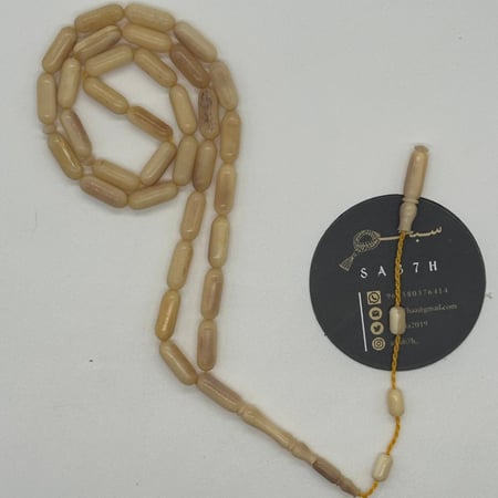 سبحة عظم نعام ملمس ناعم 33خرزه