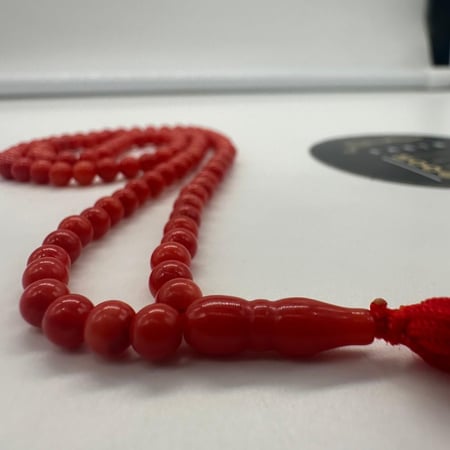 سبحة مرجان تونسي حر 99 خرزه