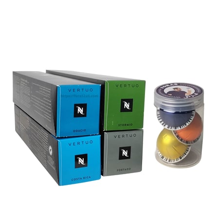 مجموعة الضيافة الفاخرة - 5 عبوات كبسولات فيرتو من نسبريسو - 45 كبسولة