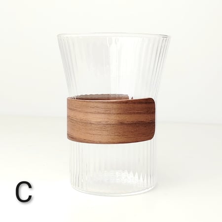 كوب زجاجي بتصميم عصري لوصفات القهوة الحارة والباردة متعدد الاشكال بسعة 300 مل