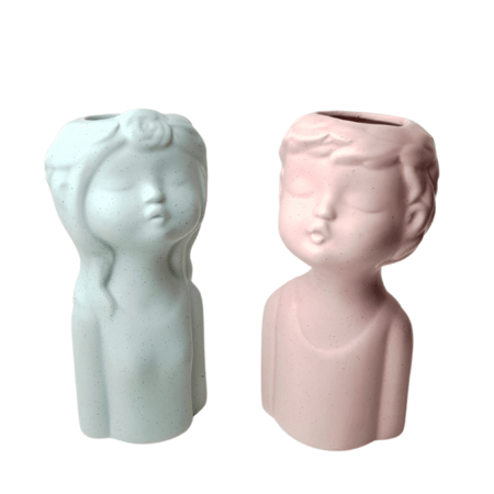 (شغف) طقم تحف لازهار والورود لتزيين ركن القهوة بالوان مميزة  حجم صغير