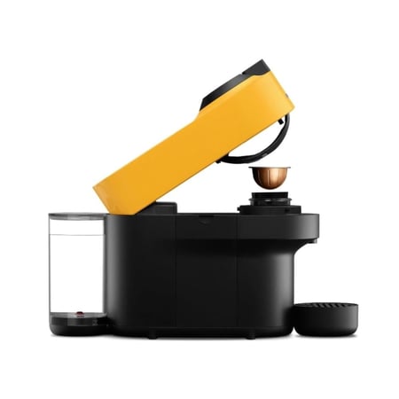 Nespresso Vertuo Pop coffee capsule machine, yellow