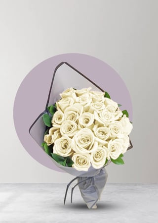 ورد - بوكيه ورد ابيض - وردة - ورود - ورد جوري