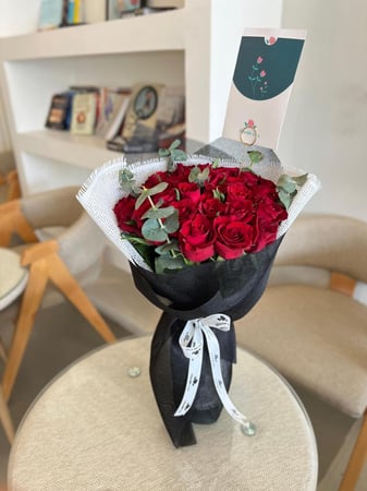 بوكيه ورد احمر