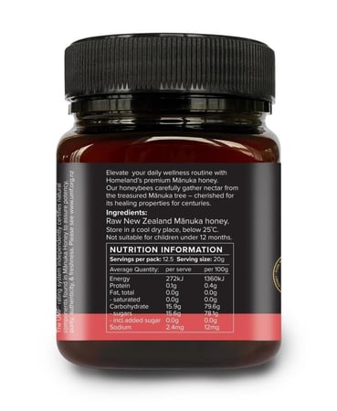 عسل مانوكا نيوزلندي Homeland Premium Manuka Honey UMF+20, MGO 830+, 250 gm