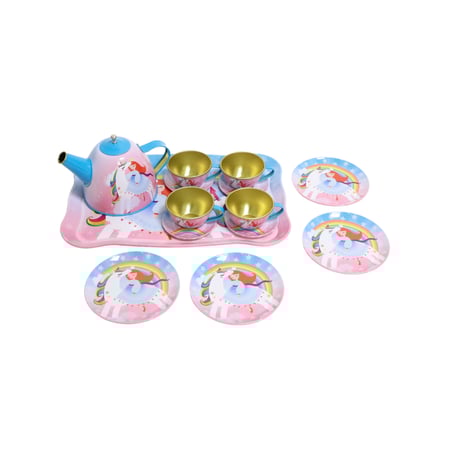 مجموعة أدوات شاي معدنية للأطفال