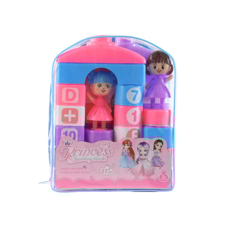 مجموعة مكعبات بناء للأطفال - تصميم أميرة - 39 قطعة