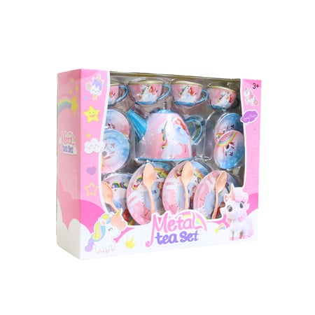 مجموعة أدوات شاي معدنية للأطفال