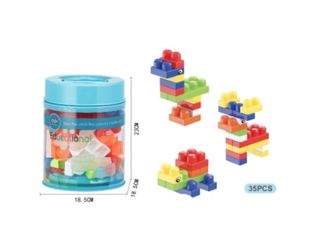 مكعبات بناء تعليمية - 35 قطعة