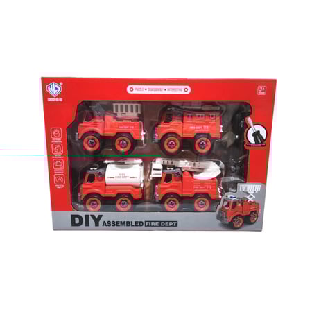 لعبة تركيب شاحنات الإطفاء للأطفال