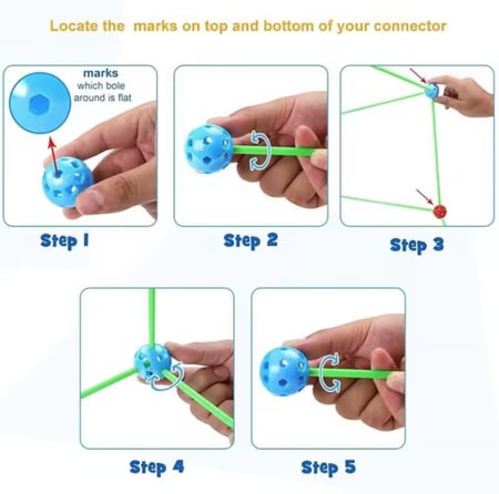 مجموعة بناء القلاع والبيوت للأطفال - 87 قطعة