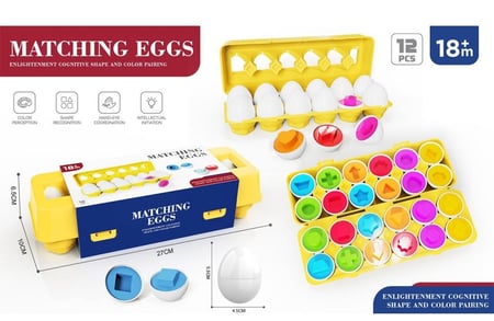 لعبة البيض التعليمية - مطابقة الأشكال