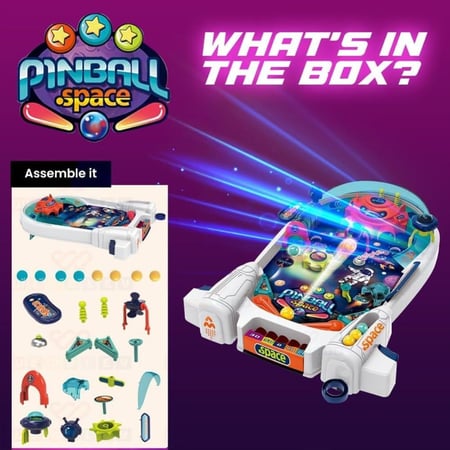 بينبول لعبة الكرة والدبابيس برسومات الفضاء