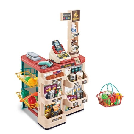 سوبر ماركت مع سلة تسوق 48 قطعة
