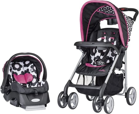 Evenflo JourneyLite Travel System Standard Stroller with Infant Car Seat (Marianna)