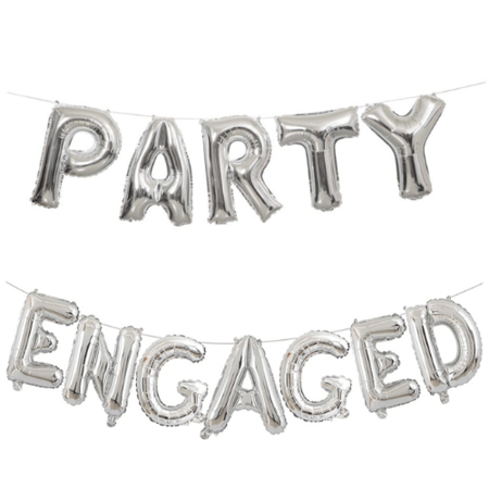 بالونات حروف فضي صغير