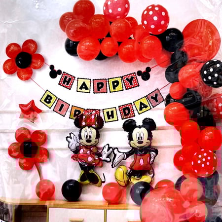 مجموعة الاحتفال ثيم ميكي وميني ماوس