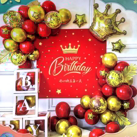 مجموعة بالونات عيد ميلاد ثيم تاج