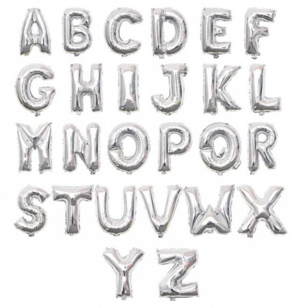 بالونات حروف فضي كبير