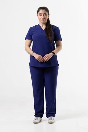 طقم سكراب نسائي كحلي | ملابس طبية