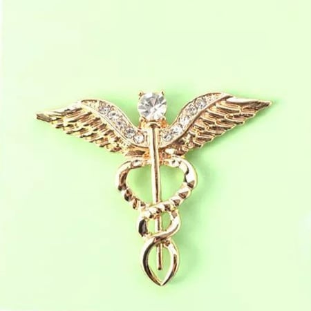 بروش الصولجان الذهبي| Medical brooch
